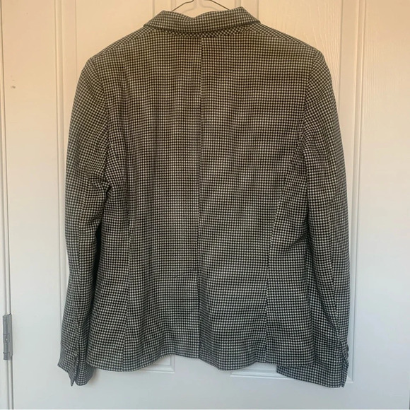 Lauren Ralph Lauren women’s houndstooth wool blazer jacket size 8 Neutral - Picture 2 of 11